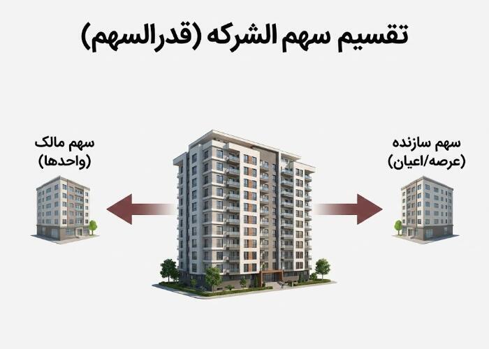 نسبت سهم الشرکه (قدرالسهم) طرفین