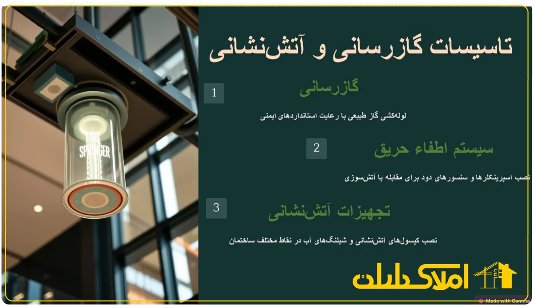 تاسیسات گازرسانی و آتش نشانی