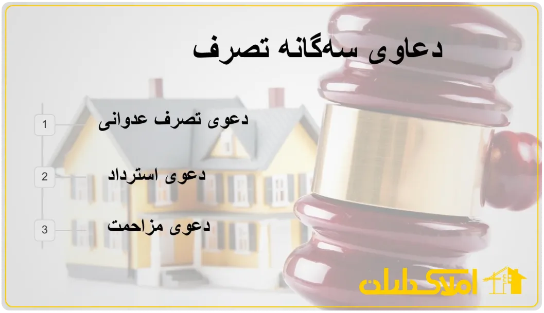 دعاوی سه گانه تصرف