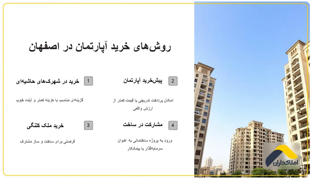 روش های خرید آپارتمان در اصفهان