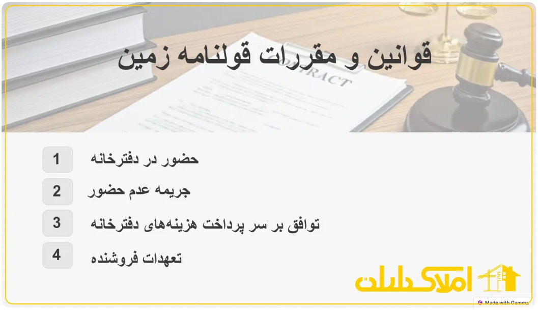 قوانین قولنامه زمین