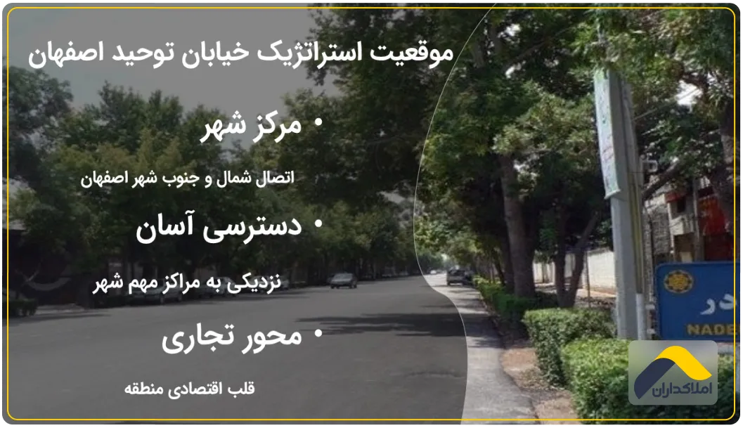 موقعیت خیابان توحید اصفهان