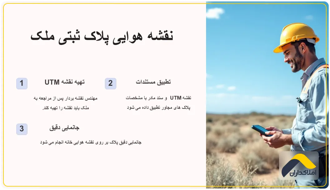 نقشه هوایی پلاک ثبتی ملک