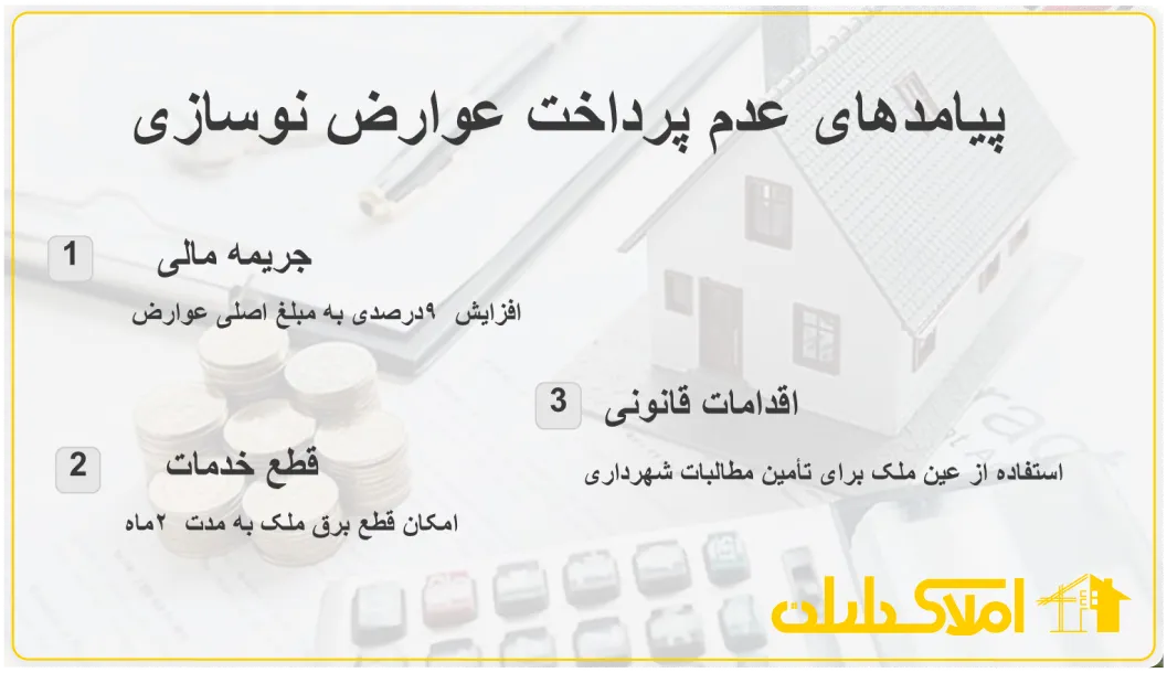 پیامدهای عدم گرداخت عوارض نوسازی شهرداری